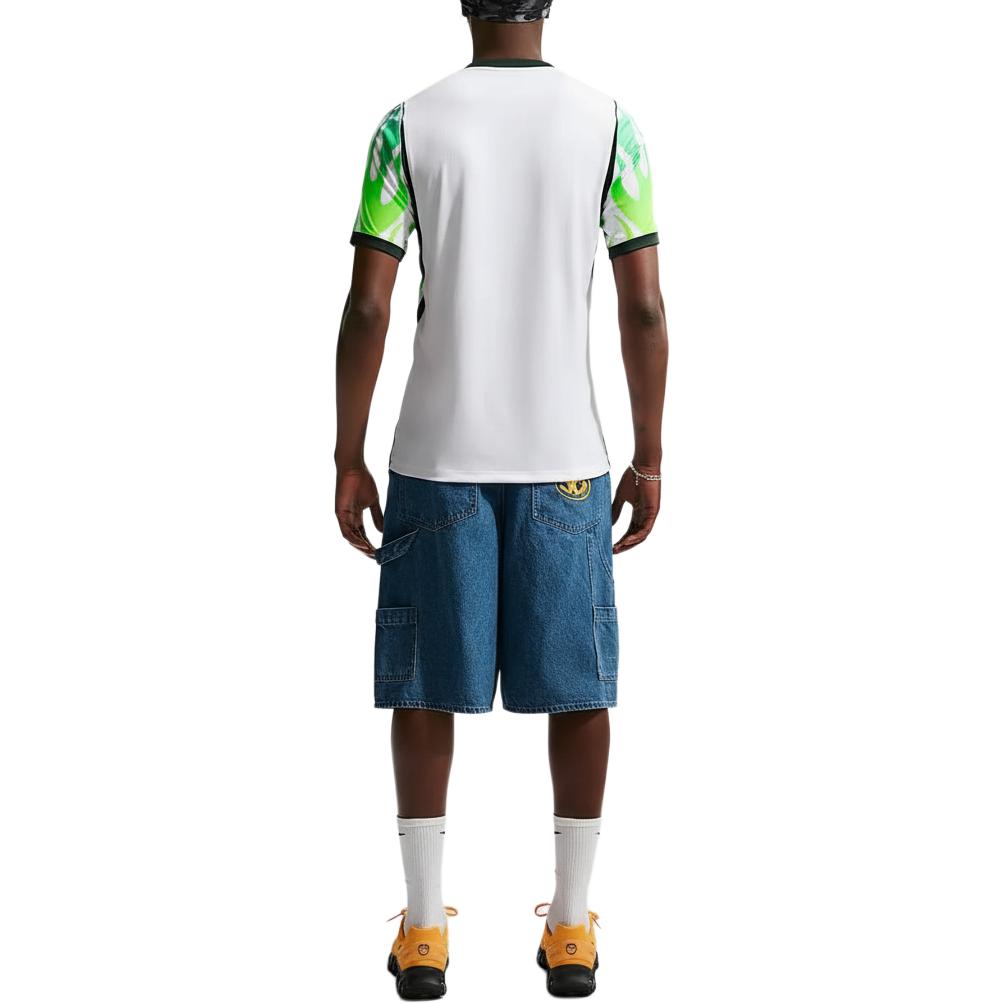Nike Dri-Fit 2026 Season Nigeria Away Fan Edition Color Block Quick-Dry Pullover Short Sleeve Football Shirt Men tops IB5376-100