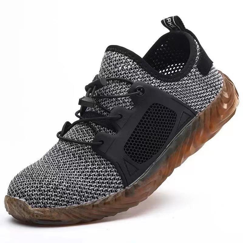 

Men s Summer Fly-Knit Breathable Safety Work Shoes - Anti-Smash & Anti-Puncture Protection