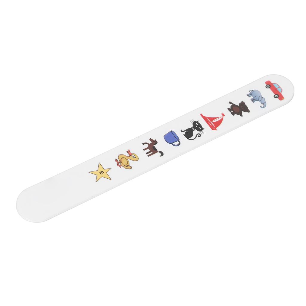 Kids Fixation Stick Vision Tester Clear Colorful Animal Patterns Waterproof Coating Thicken Eye Test Card