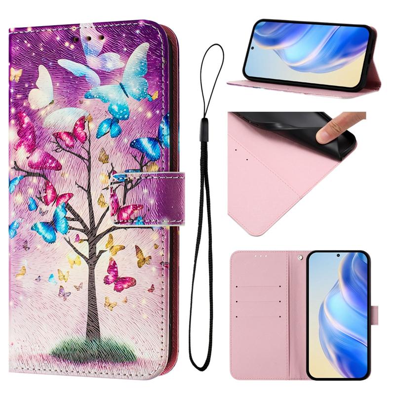 Flip Leather Case For Fundas Honor 200 Smart Case Cartoon Pattern Wallet Cover for Honor 200 Smart Honor200 Pro 200 Lite Coque