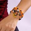 Halloween Multilayer Beaded Bracelet for Women Vintage Gothic Skeleton Ghost Skull Bat Pumpkin Crystal Beads Bangle Jewelry Gift