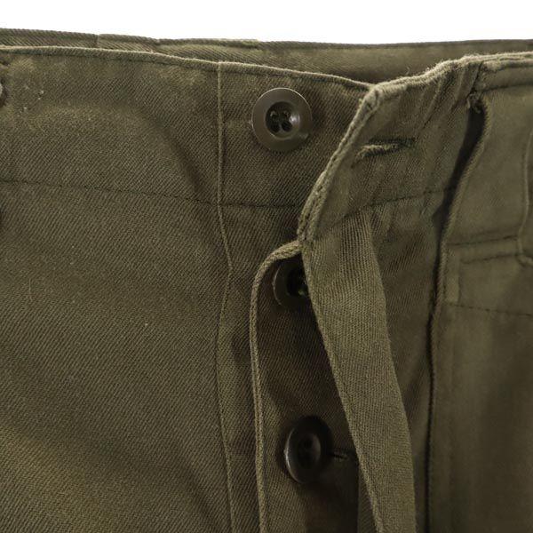 Austrian Army 80s Military Cargo Pants Khaki Button Fly Men's Used