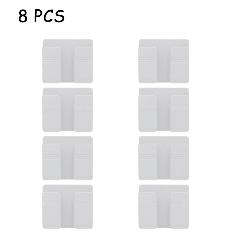 4-1PCS Wall Mounted Mobile Phone Holder Multi-Function Holder Remote Control Storage Box Charger Hook Cable Charging Dock Stand