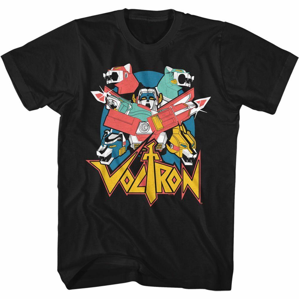 Voltron Retron Black Adult T-Shirt Mens Womens Tees Top S