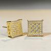 Luxurious 18K white gold and platinum PT950 hip-hop earrings for men and women, fashionable moissanite D color earrings