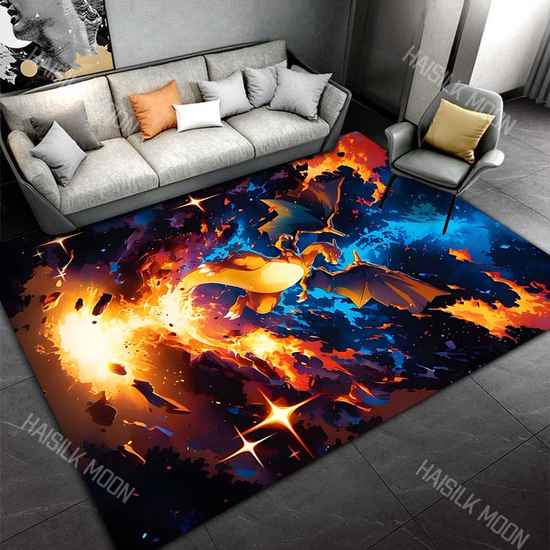 17Styles Monsters C-Charizard Carpet for Living Room Bedroom Kid's Room Game Room Home Decor Area Rug Non-slip Mat Potdemiel