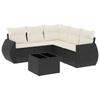 VidaXL Garden Lounge Set with Cushions 6 Pcs, Patio Sofas, Patio Furniture Set, Outdoor Furniture, Black 3253693