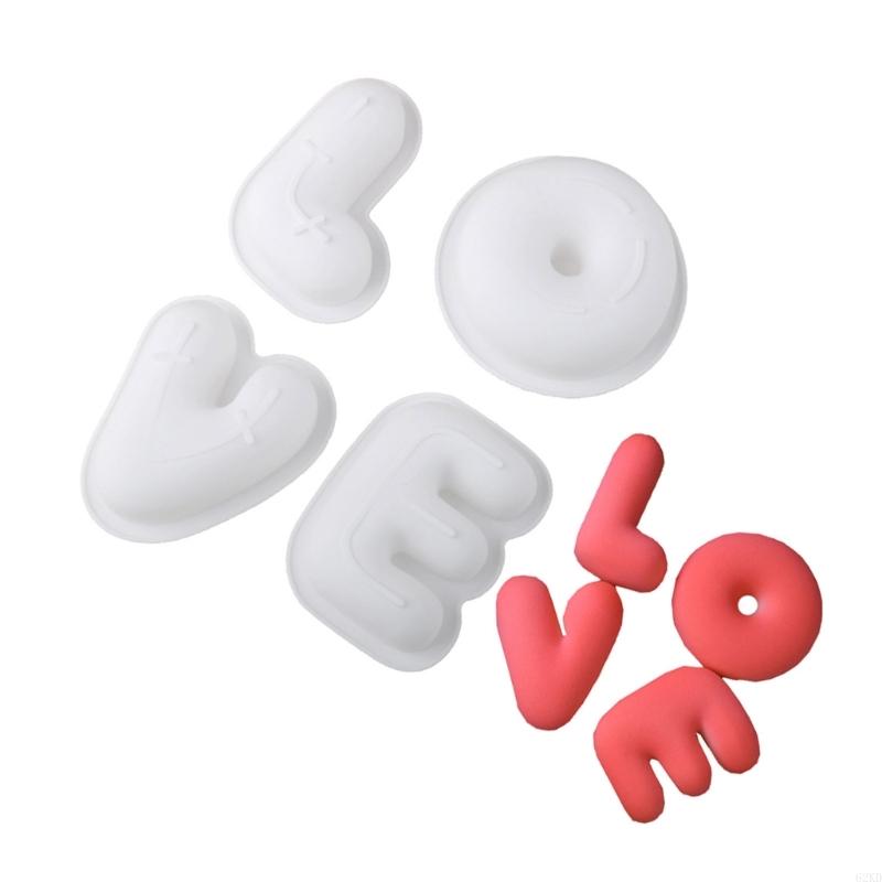 62KD Durable Silicone Molds For Unique Love Letter and Rings Cooking Delights