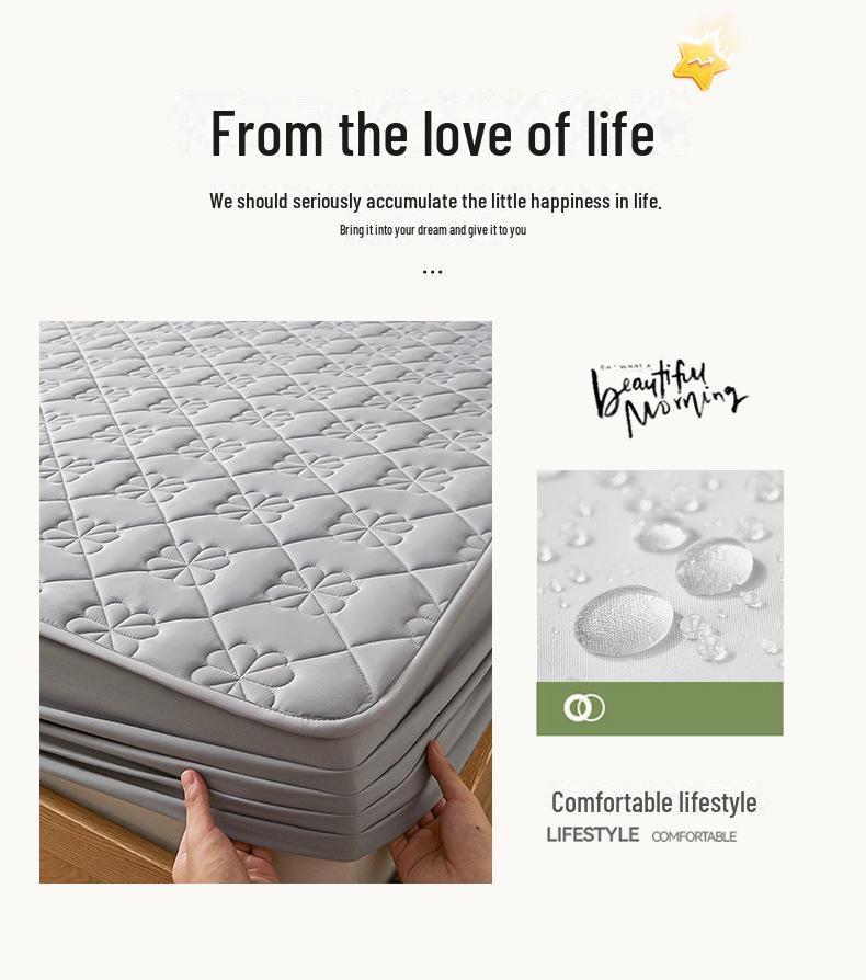 Wodoodporny Pikowany Ochraniacz na Materac Klasy A - Łóżko Podwójne, Oddychająca i Odporna na Wilgoć Narzuta