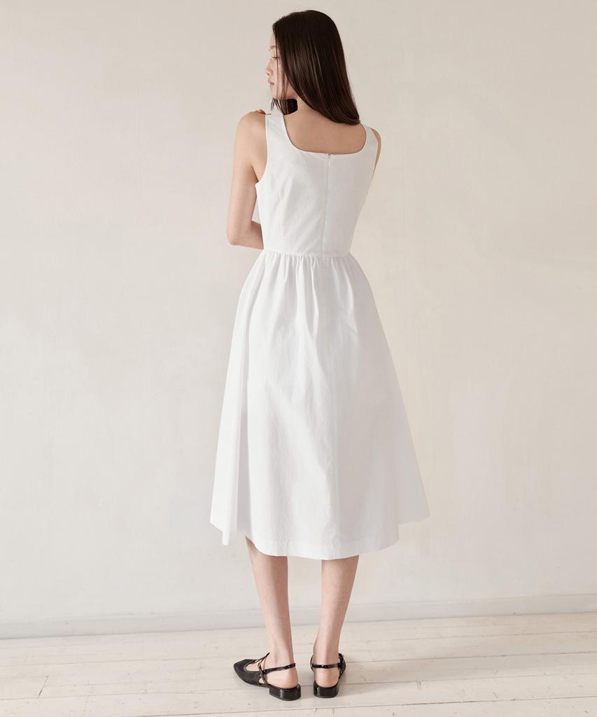 Musinsa Standard Woman Women'S Poplin Sleeveless Long Dress [White]