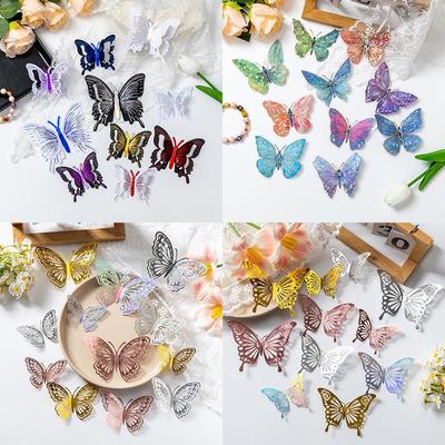 3D Butterfly Wall Stickers - High-End Single-Layer PVC Home Decoration Accessories