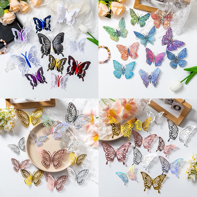 3D Butterfly Wall Stickers - High-End Single-Layer PVC Home Decoration Accessories
