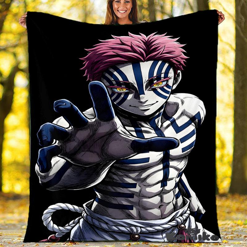 1pc Akaza (4) Theme Blanket - Digital Print, Polyester, Cozy for All Seasons, Perfect for Outdoor, and Travel