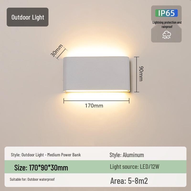 Ultra-thin Modern LED Wall Light: Waterproof Minimalist Fixture for Outdoor, Bedroom, and Living Room.