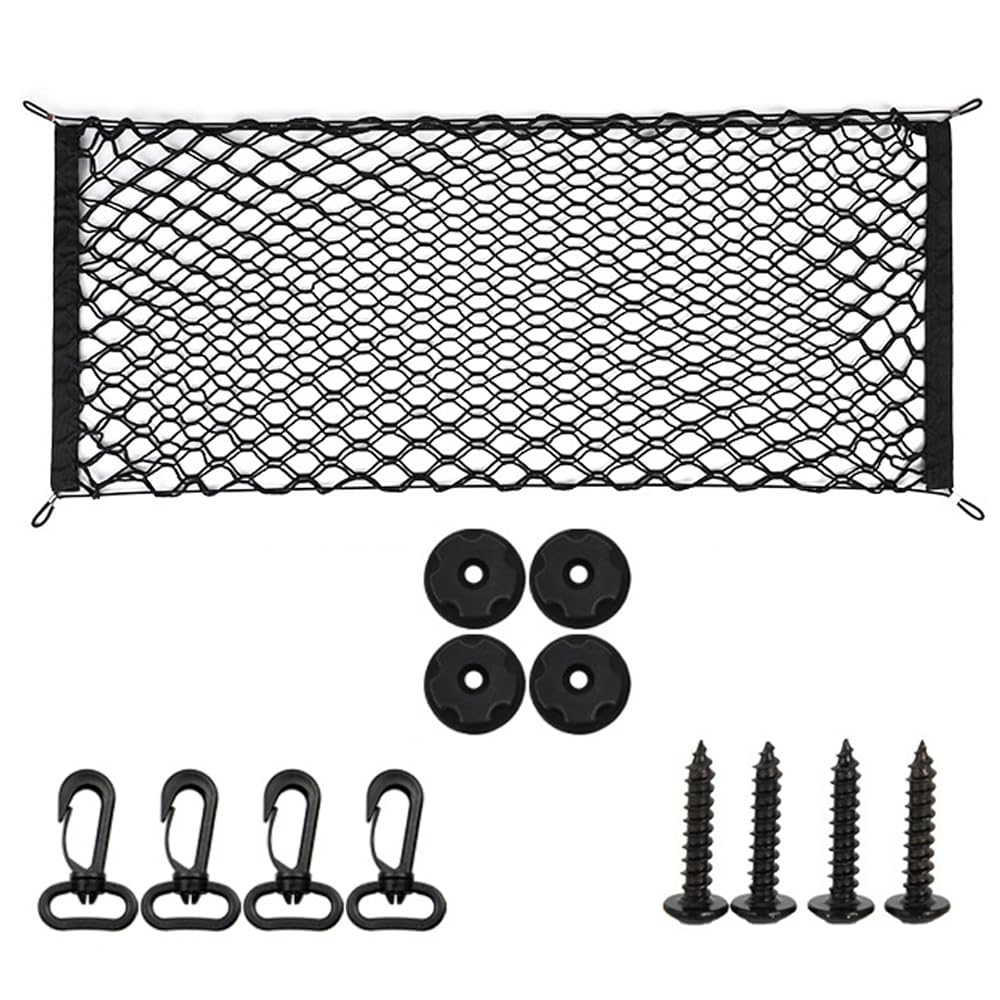 SANJAOYEE Car Cargo Net, 43.3 x 15.7 inches (110 x 40 cm), 2 Layers,