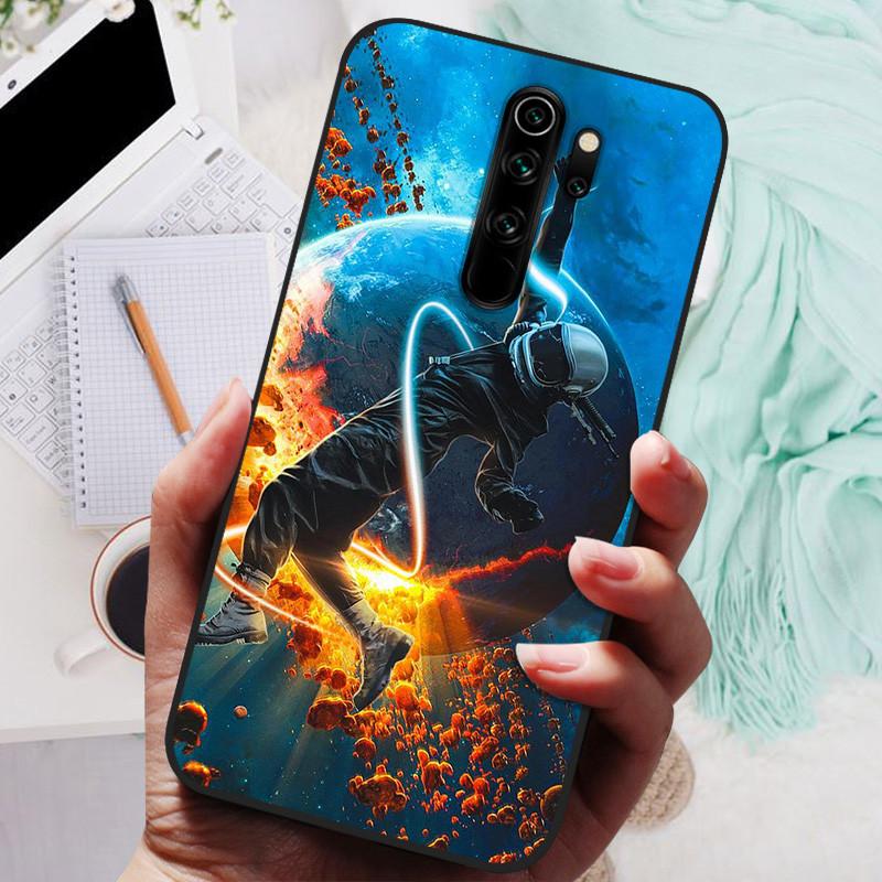 Phone Cover For Xiaomi Redmi Note 8 Pro Case Silicone Lovely Black Bumper Soft TPU Coque for Redmi Note8 Pro 8Pro Shells Fundas