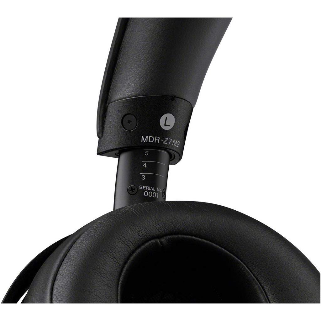 Sony Q Wired Stereo Balanced Detachable High Large 70mm 360 Reality Audio Certified MDR-Z7M2 Headphones, Black, Connection, Cable, Resolution,