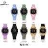 NAVIFORCE Digital Women Watch Alarm Calendar Date LCD Display Sports Chronograph Silicone Strap Waterproof Ladies Girl Watch Gift NF6114