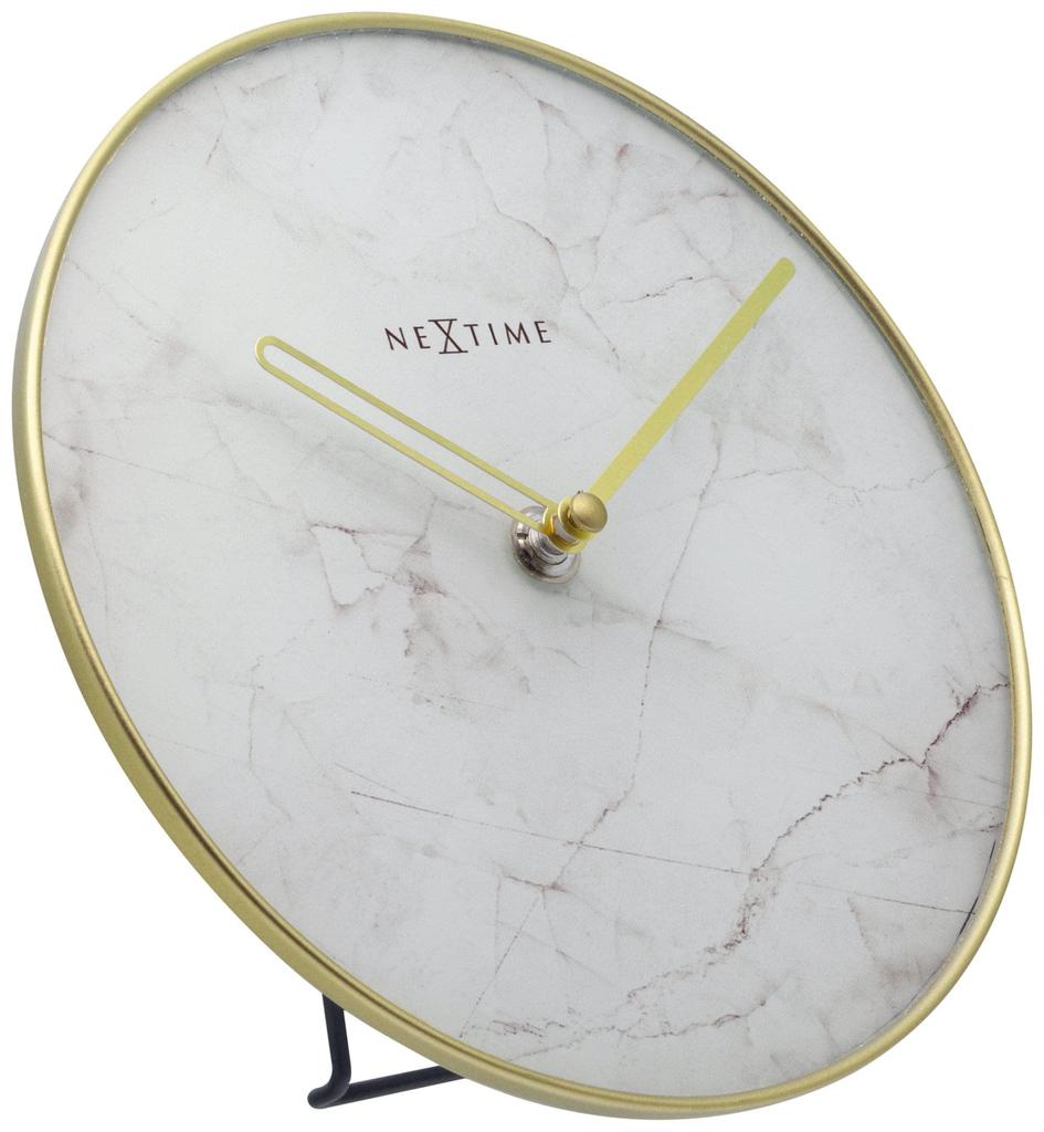 NeXtime Marble Table Table Clock Wall Clock Silent Small 20cm