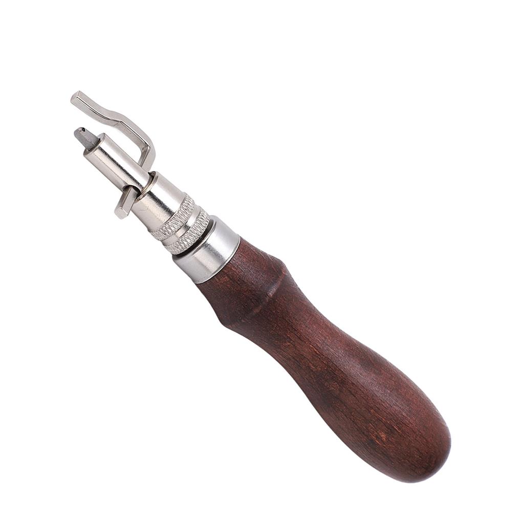Leather Groover 7 in 1 Multipurpose Durable Wood Metal Labor Saving Strong Fixation Leather Beveler for DIY Leathercraft