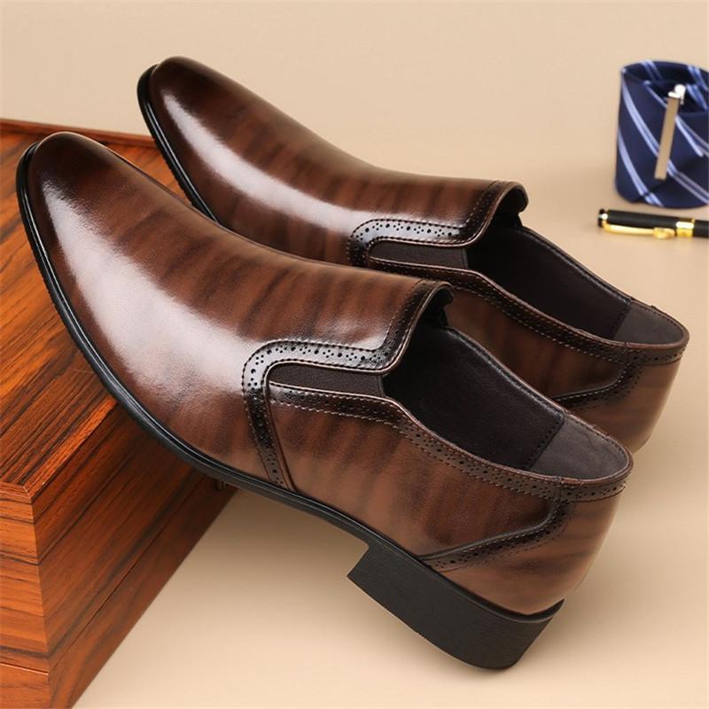 Fashion Brand Designer Slip on Loafer New Pointed Toe Business Casual Shoes for Men Formal Wedding Dress Homecoming Footwear