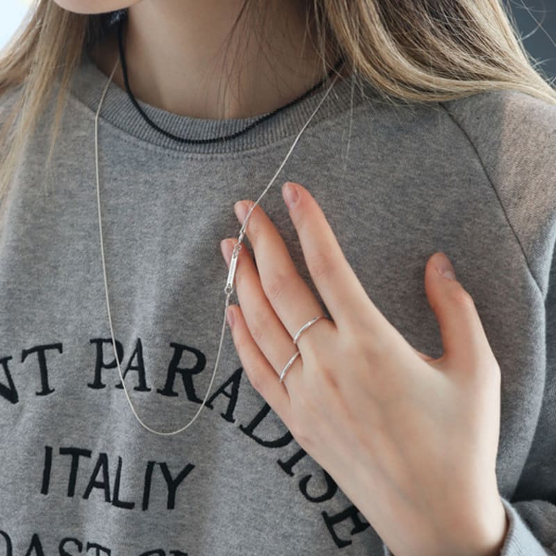 modernlike silver 925 1.5 ring 2P ring set