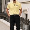 Men's Short Sleeve Polo Shirt with Printed Graphic Lapel Collar Lightweight Breathable Knit Fabric Casual Fit for Summer