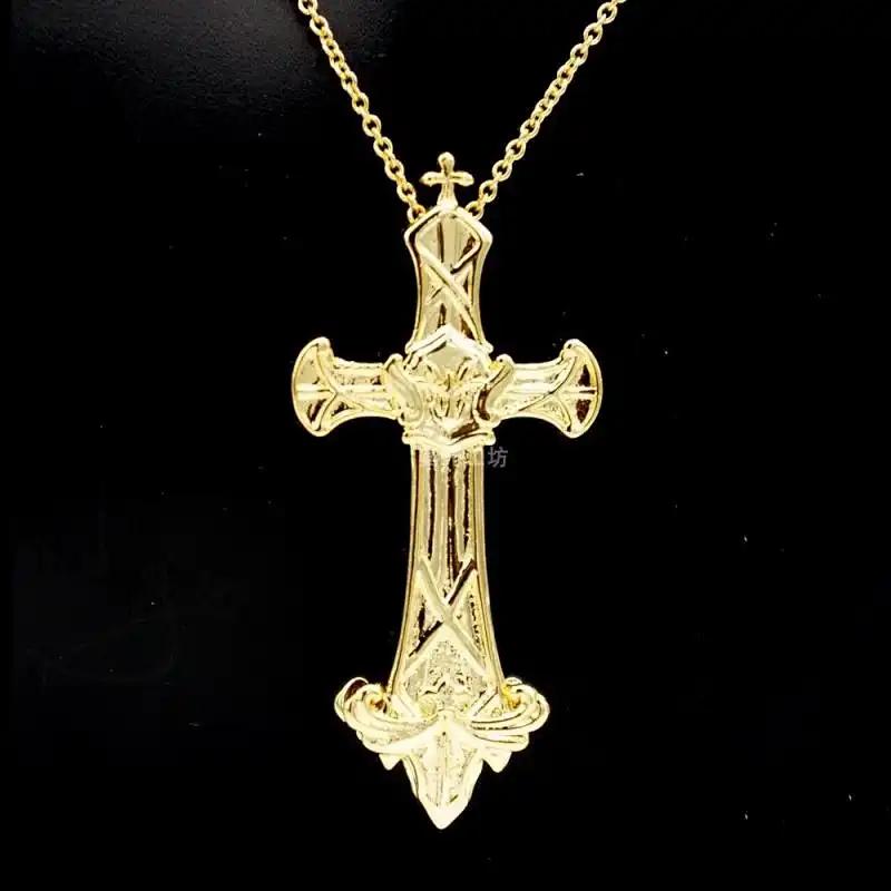 Honkai Impact 3rd Peripheral Judas s Oath Bronze Cross Necklace