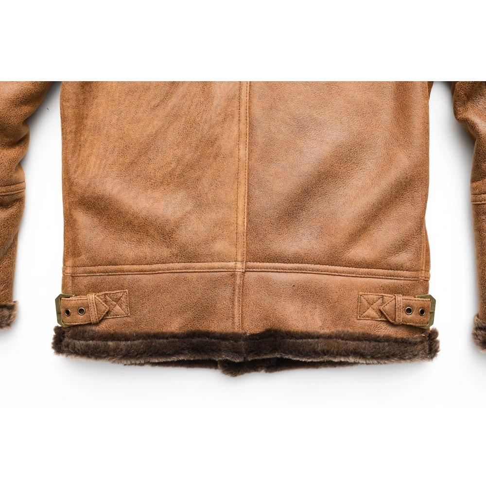 Chinese Size Super Quality Shearling Coat Men Soft Warm 100% Natural Fur Coat Winter Male Leather Clothing