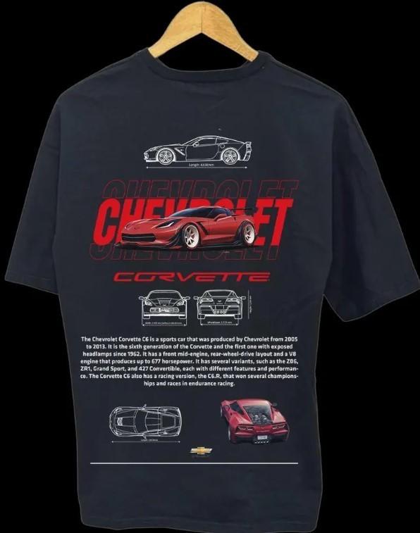 Corvette Cotton T-Shirt | Unisex Oversize Fit | 100% Cotton | Unisex T-Shirt L