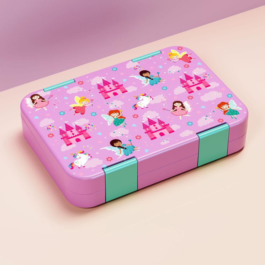 Bento Lunch Box for Kids | 5/6 Convertible Compartments BPA FREE LEAKPROOF Microwave-Safe and Refrigerator-Safe