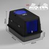 Stainless Steel Closed Cat Litter Box, Fully Closed Flip, Oversized, Heightened and Thickened Anti-splash Top-entry Cat Toilet