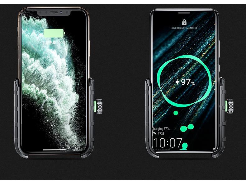 15W Waterproof Wireless Charging Phone Holder for Bikes and Motorcycles