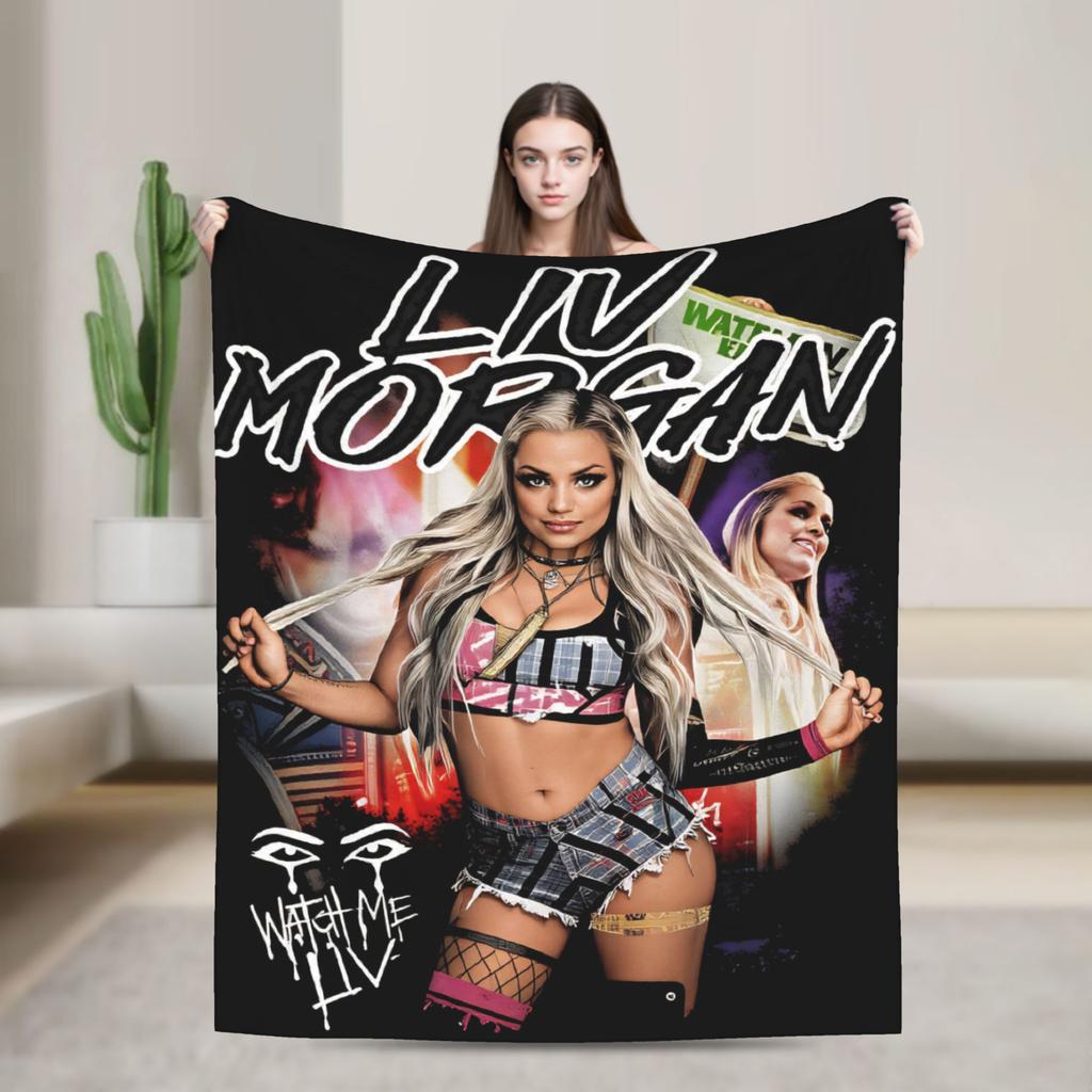 Warm Throw Blanket Travel Office Liv Morgan Blanket  Flannel Bedspread For Couch Chair Fashion Sofa Bed Cover