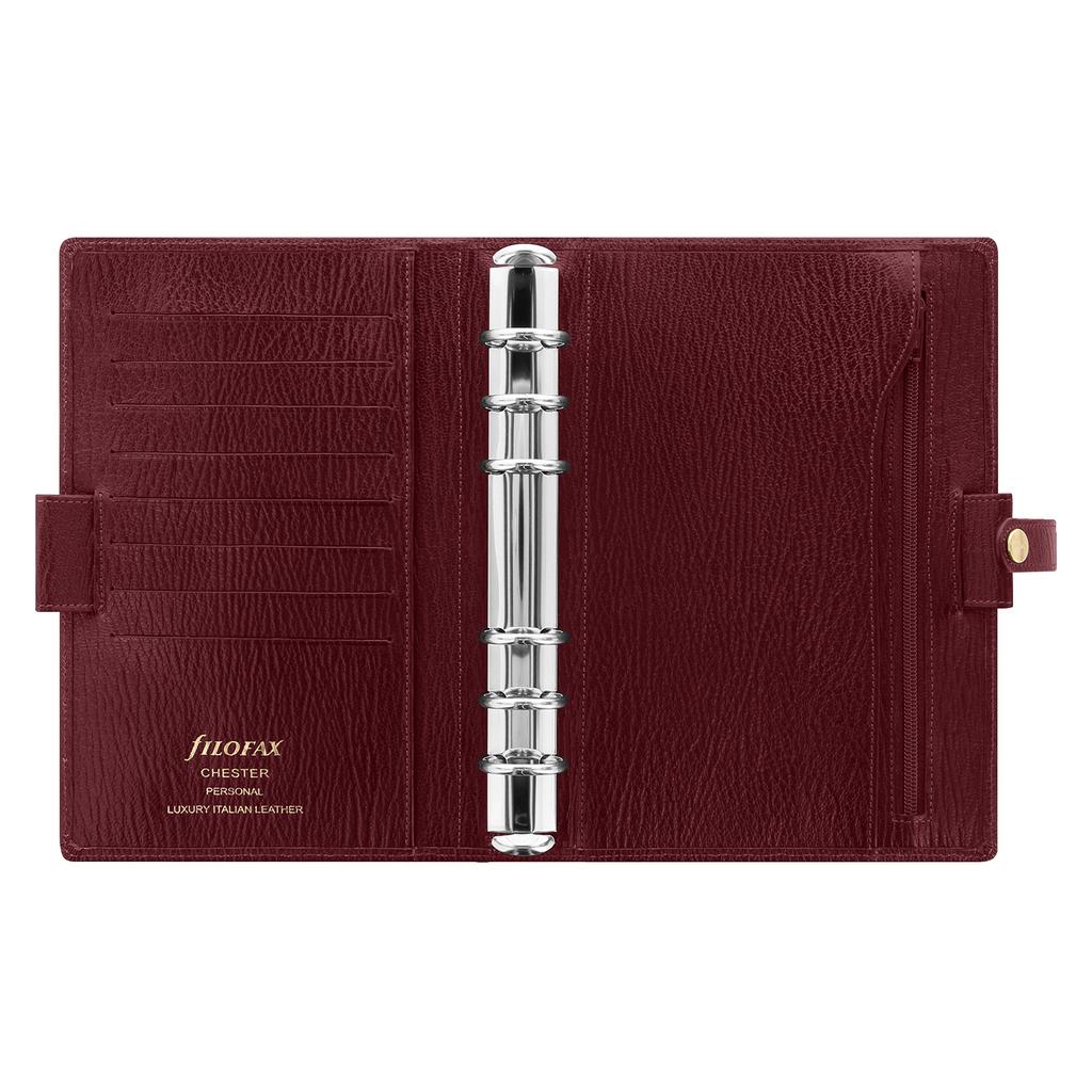 Filofax Chester System Organizer Bible Red 028505