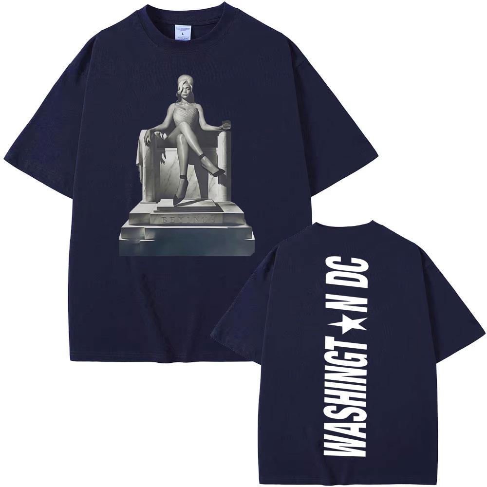 Beyonce Cowboy Carter Washington DC Tour 2025 T Shirts Unisex Women Clothing Fashion Vintage Cotton Short Sleeve Tshirt Streetwear