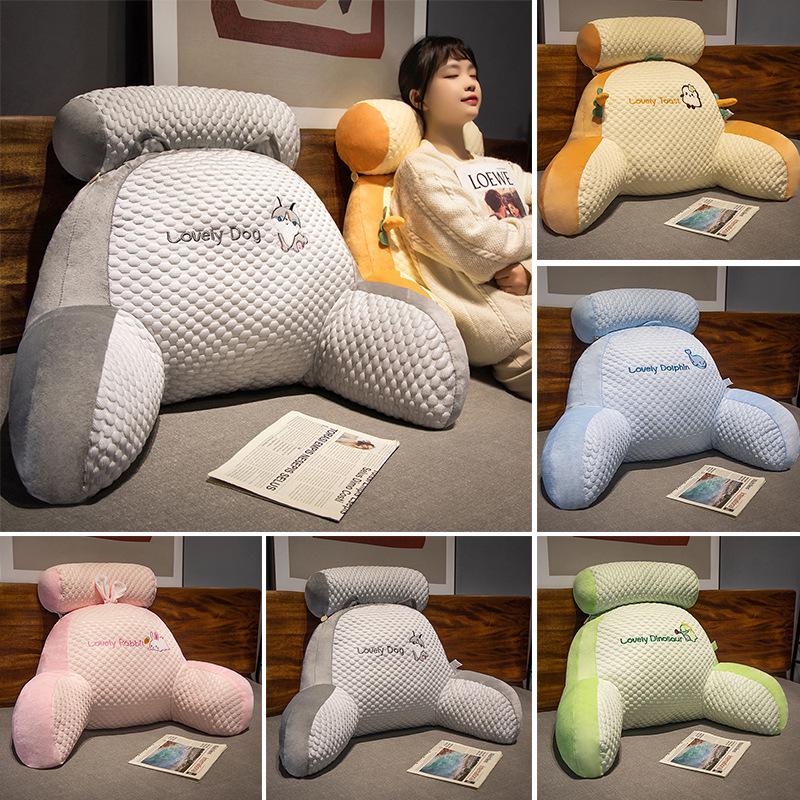 Bedside Lumbar Support Pillow – Large Backrest Cushion for Reading, Sofa, or Bed; Ideal for Dorms and Pregnancy Comfort