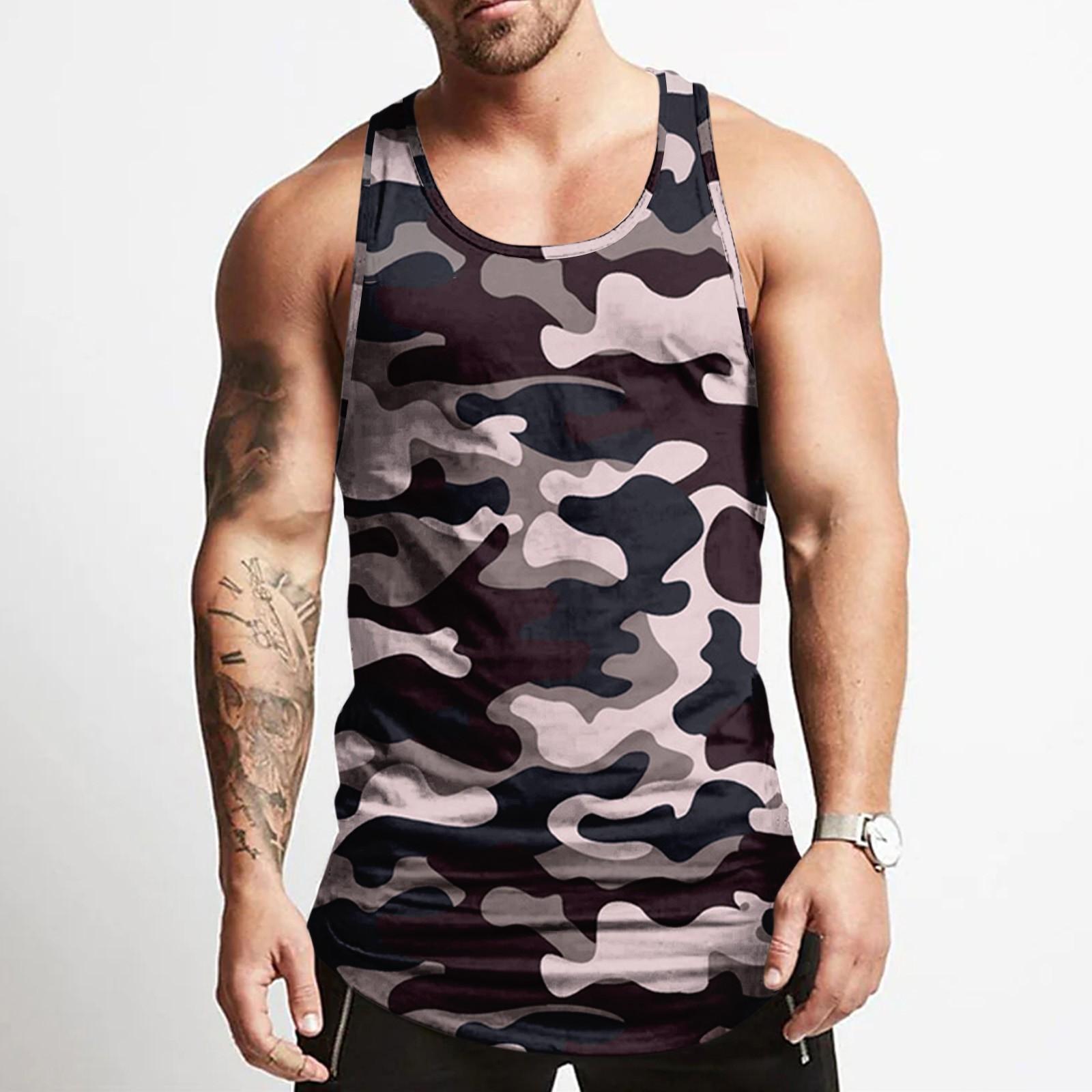 

Мужская майка без рукавов, приталенная модная летняя футболка с рисунком, гавайская пляжная футболка M розовый