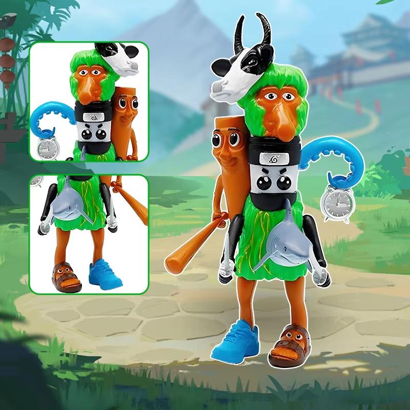 LEUK Tung Tung Tung Sahur Tralalero Tralala Italiaans Hersenkronkel Monster Fusie Editie Anime Actiefiguur Cartoon Sierobject Speelgoed Cadeau