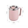 450ml Stainless Steel Mug Vacuum Mug With Handle and Lid Leak-Proof Coffee Cup Thermos For Home Office Milk Cup Water Bottle