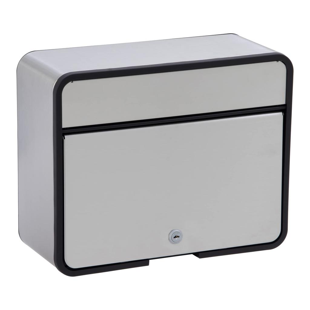 Green Life Stainless Steel Mailbox with Cam Fits A4 Deep X High X Wide PH-58P Lock, Envelopes, 15.0cm 30.0cm 37.5cm