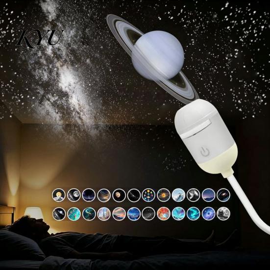 Easy Use Projector Light USB Star Light, Flexible Gooseneck Night Lamp with 3/4/6/12/24 Starry Sky Projection Films, LED Ambient for Bedroom