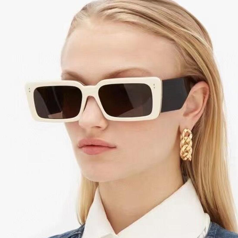 Exquisite And Exquisite Items Women's Candy Color Sun Glasses Men Square Shape Wide Leg Anti-Glare Sunglasses For Men Fashion Trendy Glasses