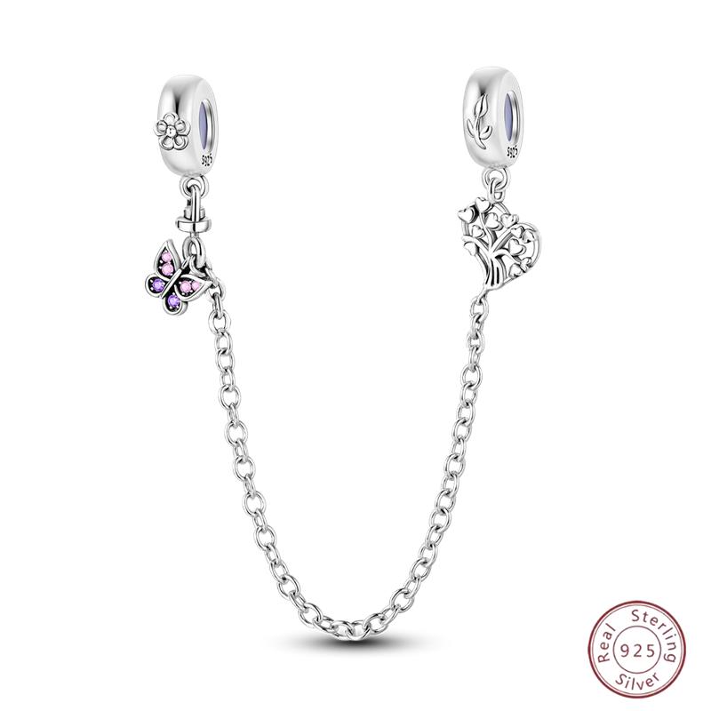 Copper Safety Chain Rainbow Flower Inlaid Zirconia Beads Suitable For Original Bracelet Bracelet Diy Jewelry