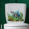 Toilet Sticker Bathroom Wall Sticker Sea Turtles WC Self Adhesive Mural Stickers Home Decoration Decals 2026 Christmas
