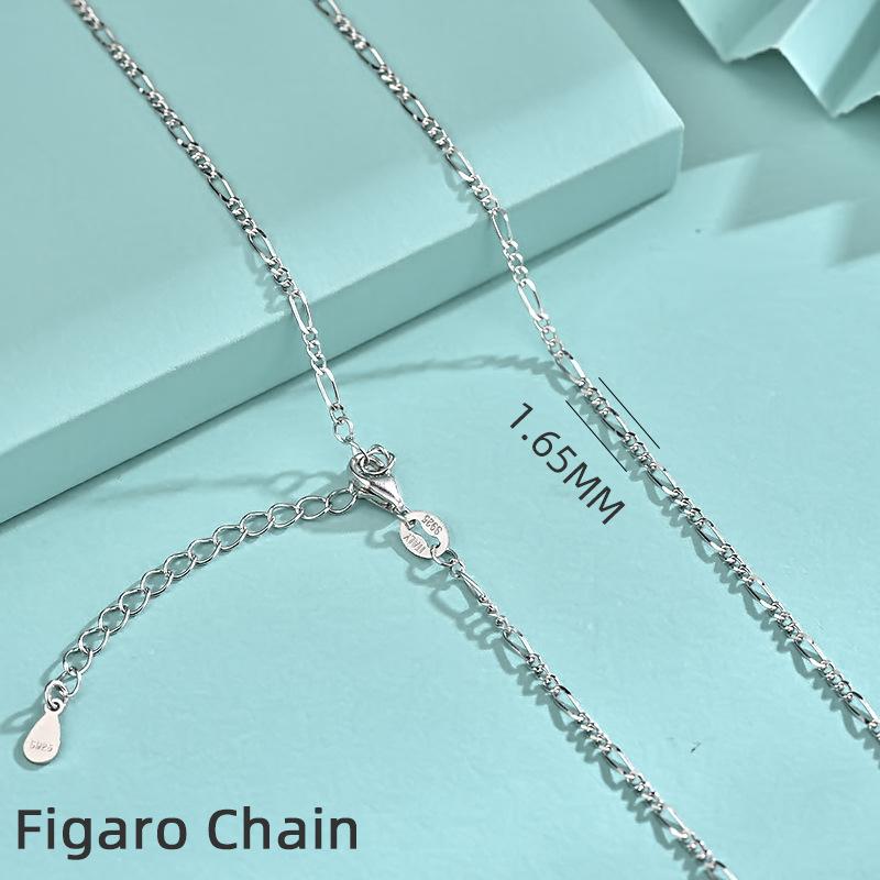 Custom 925 Sterling Silver Italy Link Chain Set Lobster Clasp Adjustable Snake Bone Sweater Chains Necklace Fashion Jewelry