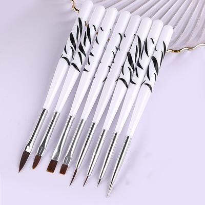 8pcs/set Nail Art Acrylic French Stripes Design Brush Dotting Picking Pen Manicure Tool