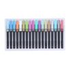 18pcs Brush Tip Coloring Markers 2mm 0.08in Metallic Color Round Pen Head Watercolor Marker for DIY Projects