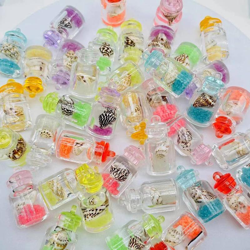 Ciondolo Scatola Conchiglia Conchiglia Trasparente Luminosa per Creazione Gioielli Charms Fai da Te Ornamento Decorazione Casa