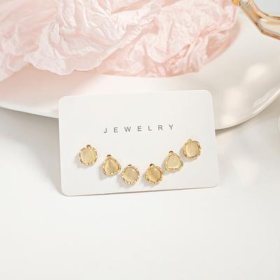 Set de Pendientes Minimalistas de Piedra Brillante, 3 Pares de Pendientes Sencillos para el Uso Diario